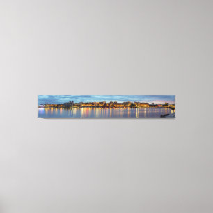 Victoria Skyline beim nächtlichen Panorama Leinwanddruck