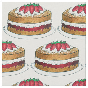 Victoria Sponge Cake British Food Baking Dessert Stoff