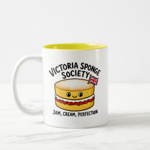 Victoria Sponge Gesellschaft Lustiger Kuchen Zweifarbige Tasse