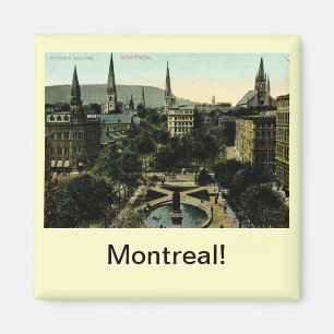 Victoria Square, Montreal Vintage Magnet