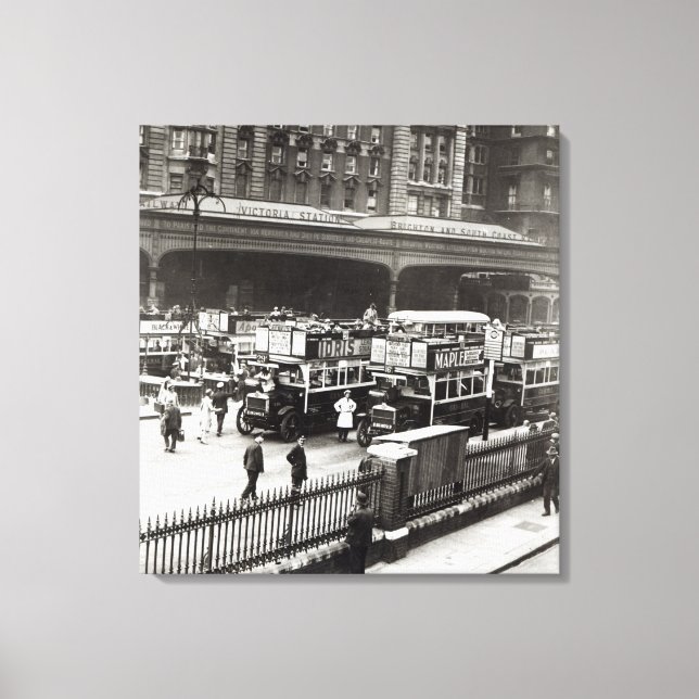 Victoria Station, 1920er Leinwanddruck (Vorderseite)