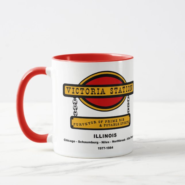 Victoria Station Restaurants von Illinois 1977-198 Tasse (Links)