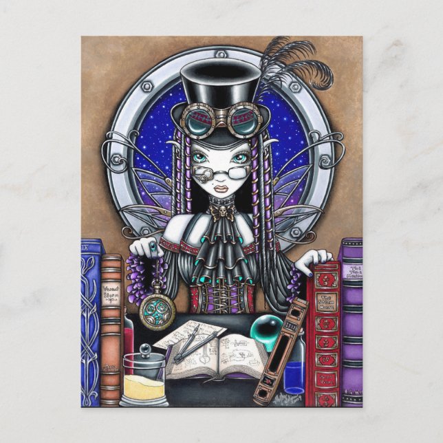 Victoria Steam Punk Fee Postcard Postkarte (Vorderseite)