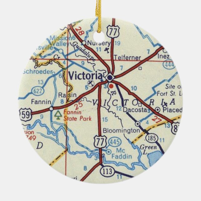 Victoria Texas Christmas Ornament (Hinten)