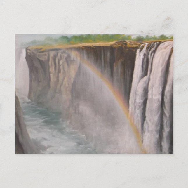 Victoria-Wasserfälle nach der Karte (Vorderseite)