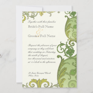 Victoria Wedding Invitation - Lime Green Einladung