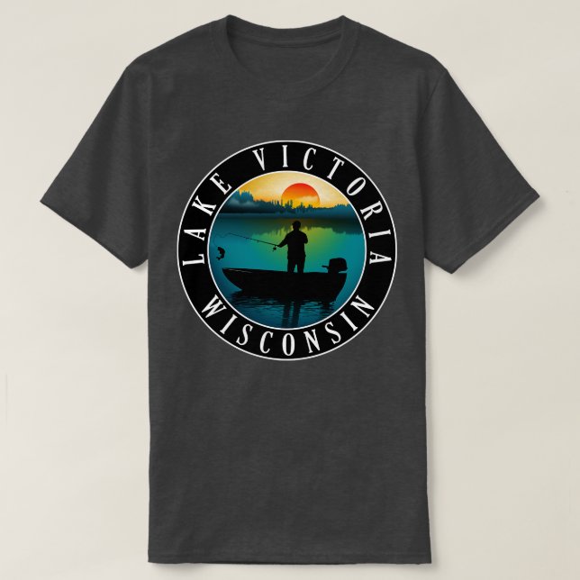 Victoria-Wisconsin-See Fischerei T-Shirt (Design vorne)