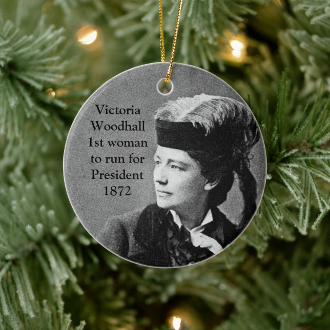 Victoria Woodhull 1. Frau Präsidentin Kandidat Keramik Ornament (Baum)