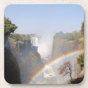 Victoriafälle Regenbogen Wasserfall Foto Getränkeuntersetzer