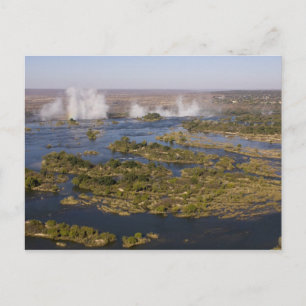 Victoriafälle, Sambesi-Fluss, Sambia - Simbabwe 2 Postkarte