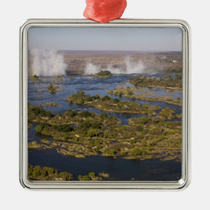 Victoriafälle, Sambesi-Fluss, Sambia - Simbabwe 2 Silbernes Ornament