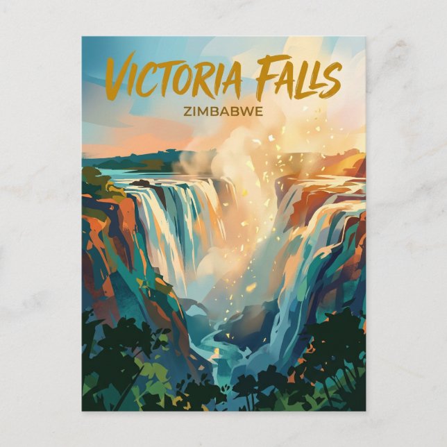 Victoriafälle Simbabwe Postkarte (Vorderseite)