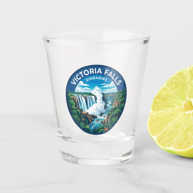 Victoriafälle Simbabwe Schnapsglas (Vorderseite)