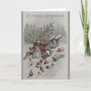 Victorian Alpine Elf Christmas Greeting Card Feiertagskarte