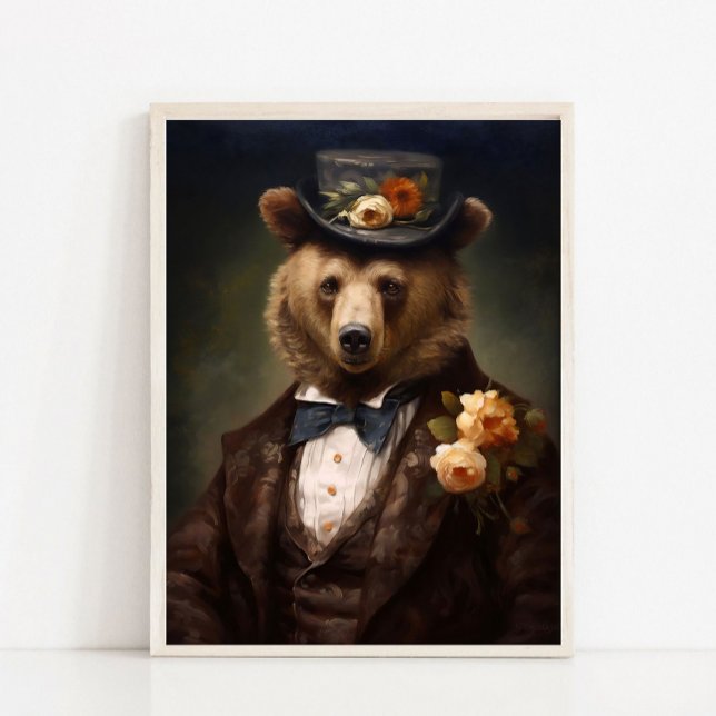 Victorian Animals Portrait, Dressed Animal Print,  Poster (Von Creator hochgeladen)