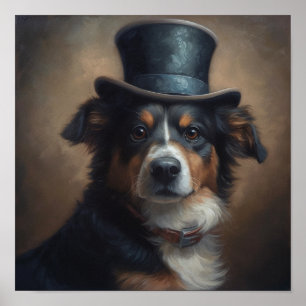 Victorian Australian Shepherd Hund Topfhuhren Kuns Poster
