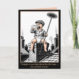 Victorian Baby Chimney Sweep. Funny baby card Karte