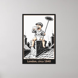 Victorian Baby Chimney Sweep. Funny Baby Leinwanddruck
