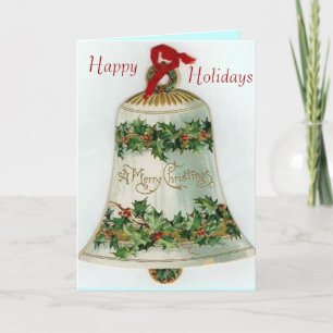 Victorian Bell Christmas Card Feiertagskarte
