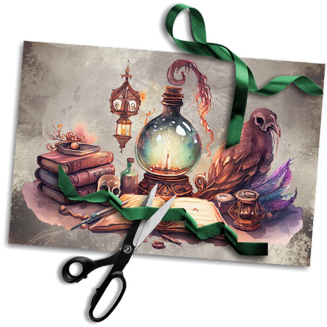 Victorian Boudoir | Antique Desk with Crystal Ball Seidenpapier (Von Creator hochgeladen)