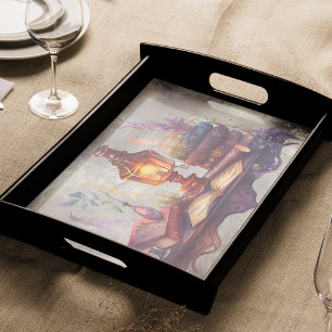 Victorian Boudoir Antique Writing Desk With Lamp Seidenpapier