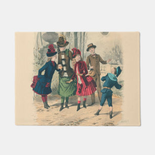 Victorian Children Dress Play Vintage Antique Fußmatte