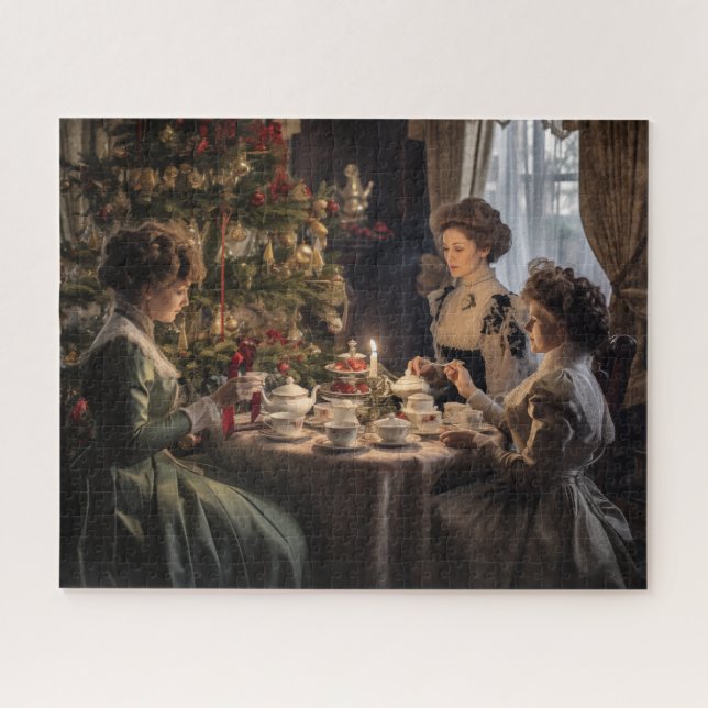 Victorian Christmas Tea Party Puzzle (Horizontal)