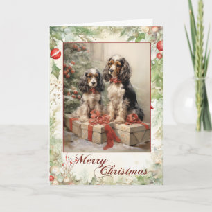 Victorian Cocker Spaniel Welpe Weihnachten