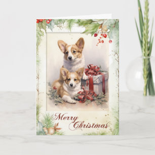 Victorian Corgi Welpen Weihnachten