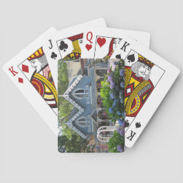 Victorian Cottage in Blue - Martha's Vineyard Spielkarten