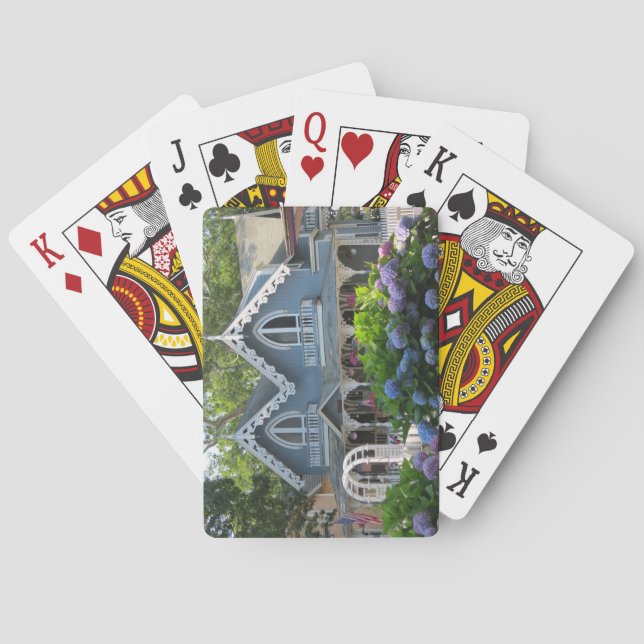 Victorian Cottage in Blue - Martha's Vineyard Spielkarten (Rückseite)