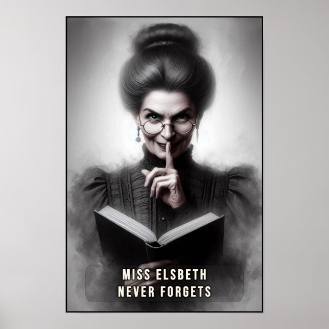 Victorian Era Creepy Headmistress Portrait Wall Poster (Vorne)