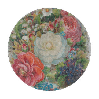 Victorian Era Valentine's Card, Floral Bouquet Schneidebrett