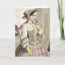 Victorian Fashion Greeting Card Karte