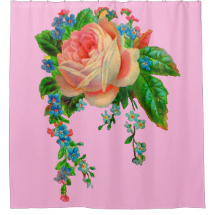 Victorian floral print duschvorhang