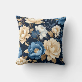 Victorian flowers Blue Kissen