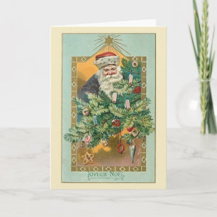 Victorian French Frohe Weihnachten Christmas Card