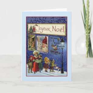 Victorian French Frohe Weihnachten Christmas Card