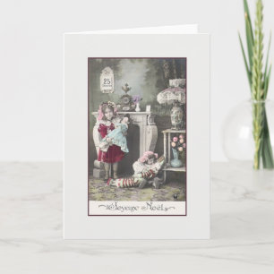 Victorian French Frohe Weihnachten Christmas Card