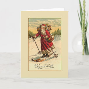 Victorian French Frohe Weihnachten Christmas Card