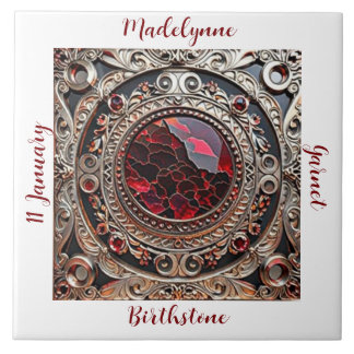 Victorian Garnet January Birthstone Fliese