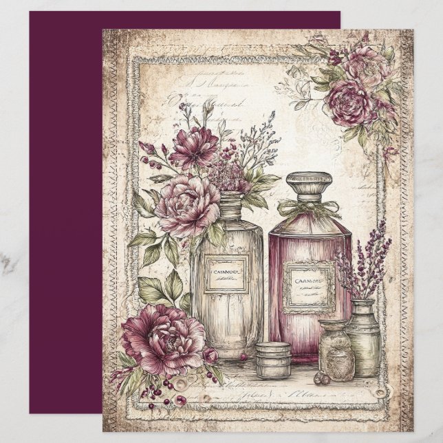 Victorian & Lace Scrapbook Paper  (Vorne/Hinten)