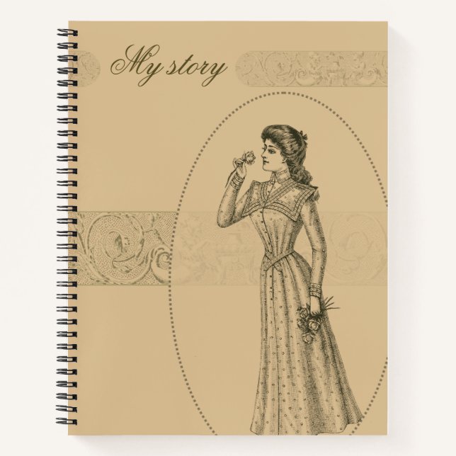Victorian Lady Journal Notizbuch (Vorderseite)
