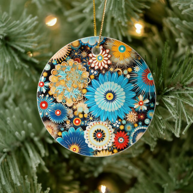 Victorian Millefiori Elegance Keramik Ornament (Baum)