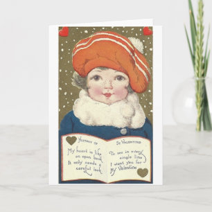 Victorian Open Book Valentine's Day Card Feiertagskarte