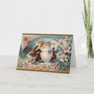 Victorian Osterhasen-Eier-Lieferung Oster-Grußkart Feiertagskarte