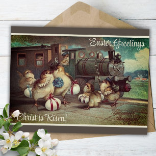 Victorian Ostern Küken Benutzerdefiniert Vintage C Feiertagspostkarte