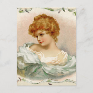 Victorian Portrait of a Young Woman Postkarte
