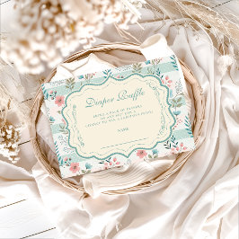 Victorian Rose Lattice Diapper Raffle Begleitkarte