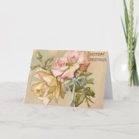 Victorian Roses Birthday Greeting Card